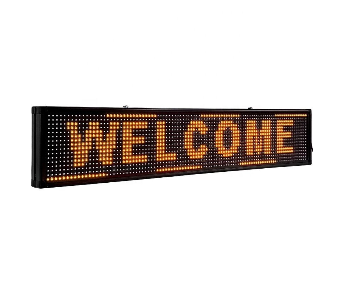 Ultra-thin Design P10mm 16X96 Pixels SMD LED Programmable Scrolling Message Sign Board PC Software Change Messages