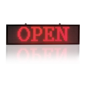 P10 LED Single Color Sign 26''x8'' Scrolling Message LED Sign for Business Programmable Display Message Rolling (Red)